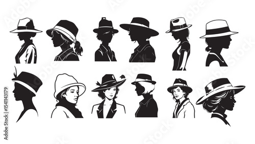 Woman with Hat Silhouette Collection Vector Illustration

Woman with Hat Silhouette Collection Vector Illustration