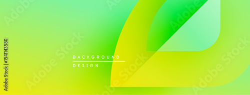 Abstract gradient background. Vivid yellow, green hues blend smoothly. Minimalist text reads background design. Modern, clean aesthetic.