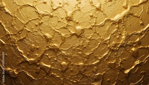 Luxurious Shiny Golden Texture Background with Metallic Foil Effect