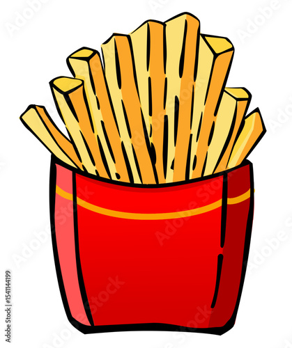 illustration of a box of potato chips