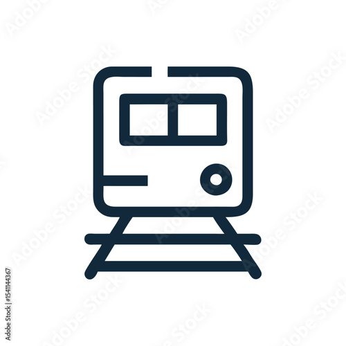 Train with tracks icon, Railroad Transport Icon Design