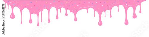 Donut icing. Sweet cream. Dripping icing texture.
