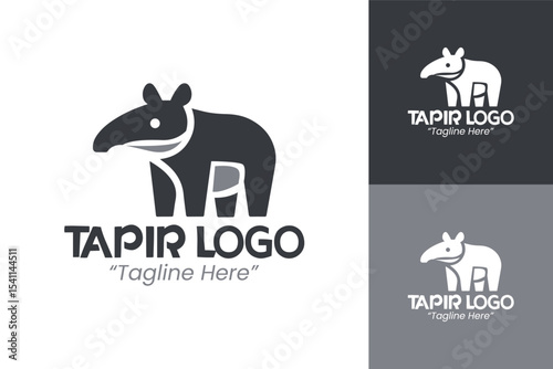 Minimalist Tapir Icon Logo for Clean and Modern Branding