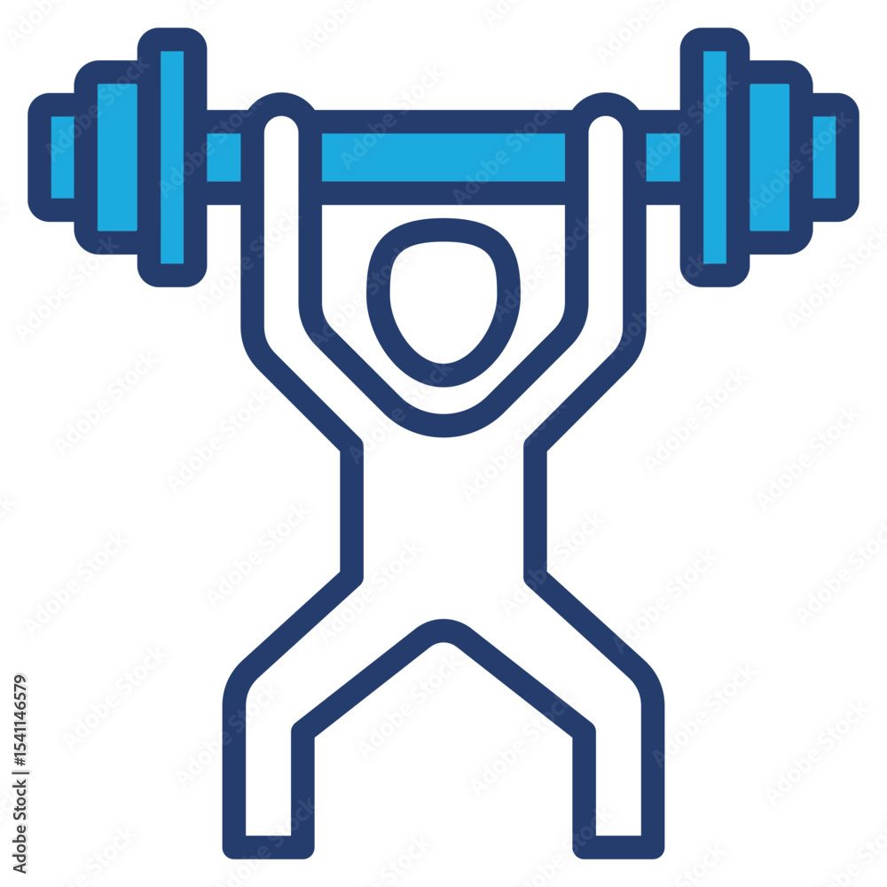 Exercise blue color icon Exercise blue color icon