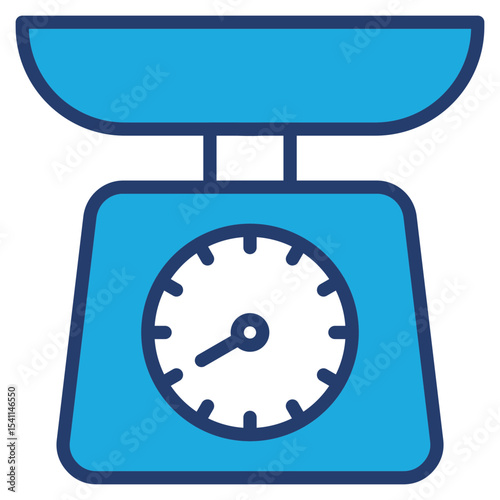 Scales blue color icon