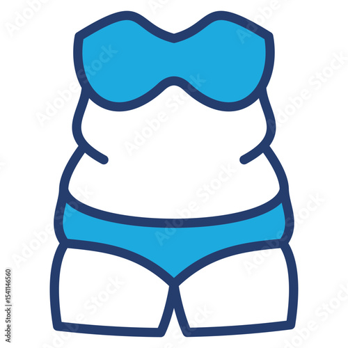 Fat blue color icon