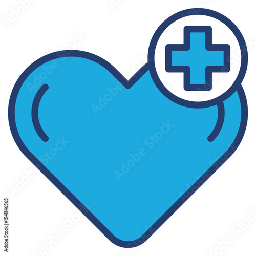 Health blue color icon