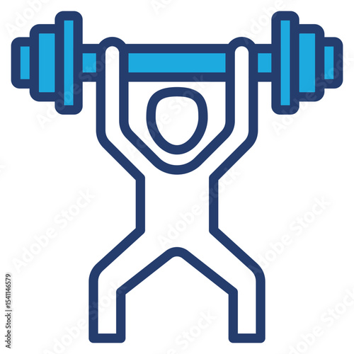 Exercise blue color icon