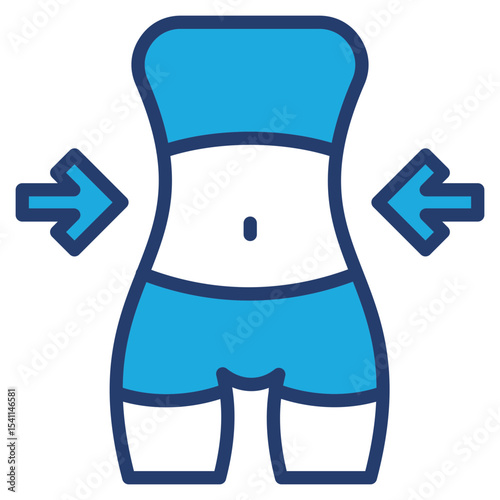 Weight Loss blue color icon