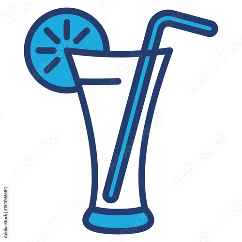 Fruit Juice blue color icon