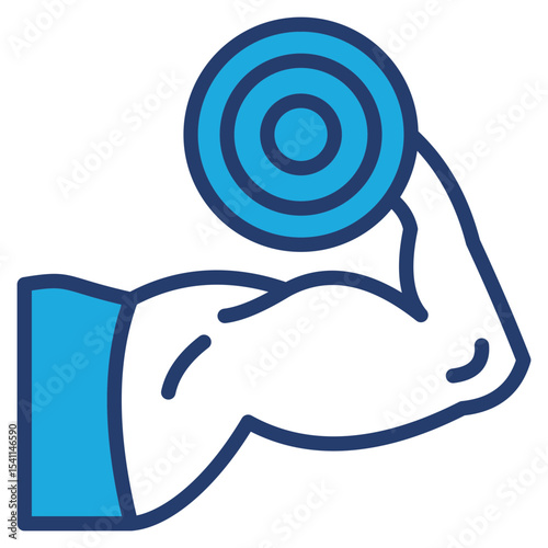 Gym blue color icon
