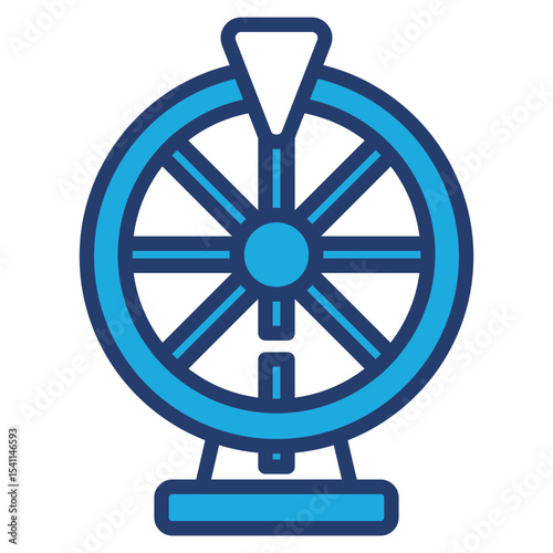 Wheel blue color icon