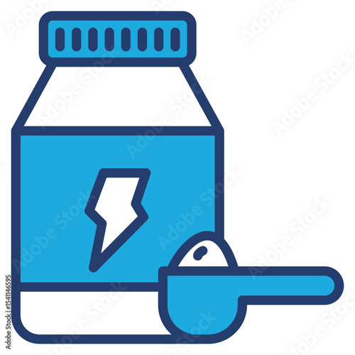 Protein Powder blue color icon
