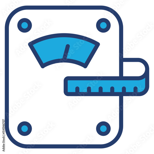 Weights blue color icon