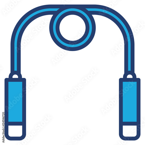 Skipping Rope blue color icon