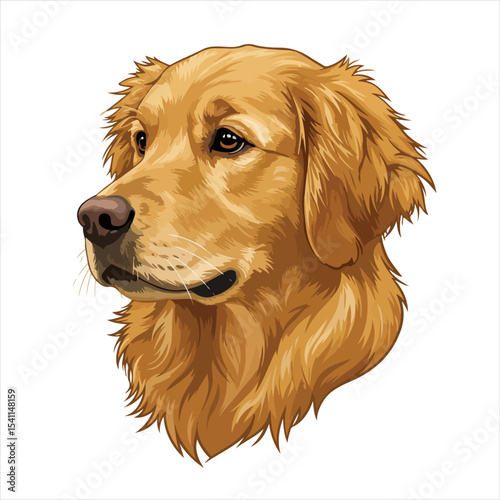 animal, vector, cute, illustration, dog, isolated, design, pet, cartoon, art, golden retriever, breed, retriever, icon, drawing, funny, graphic, canine, puppy, black, doggy, labrador, head, golden, 