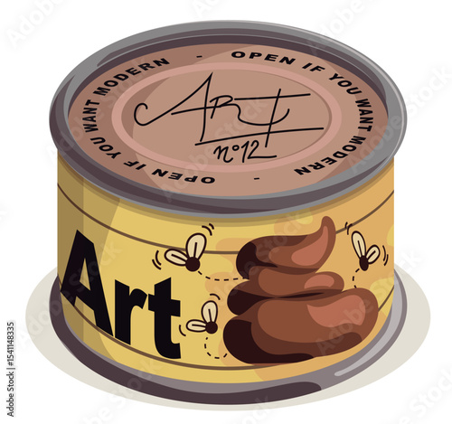 modern art object canned poop
