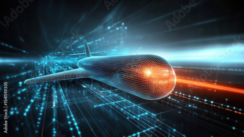 Innovative airline warning center for airplane travel safety a futuristic building concept in an advanced environment