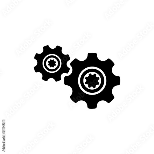 Setting gears icon. Cogwheel group. Gear design collection on white background