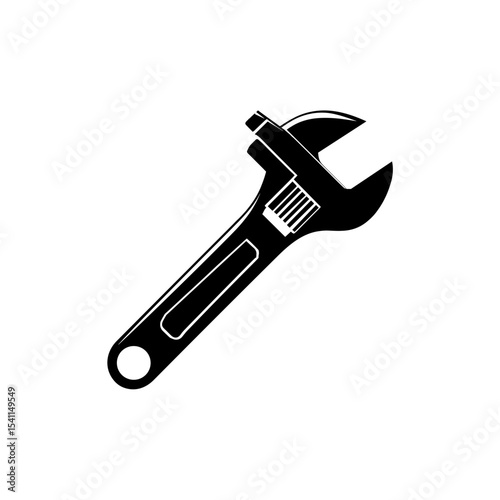 Mechanic tools silhouette vector