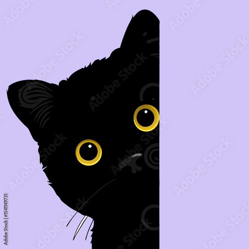 black cat face