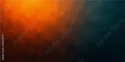 Abstract colorful stripes evoke a sky of smoke and light, with a dark, fiery texture like a moonlit storm on water