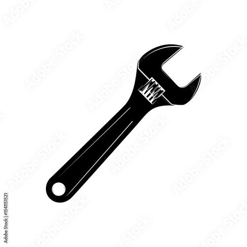Mechanic tools silhouette vector