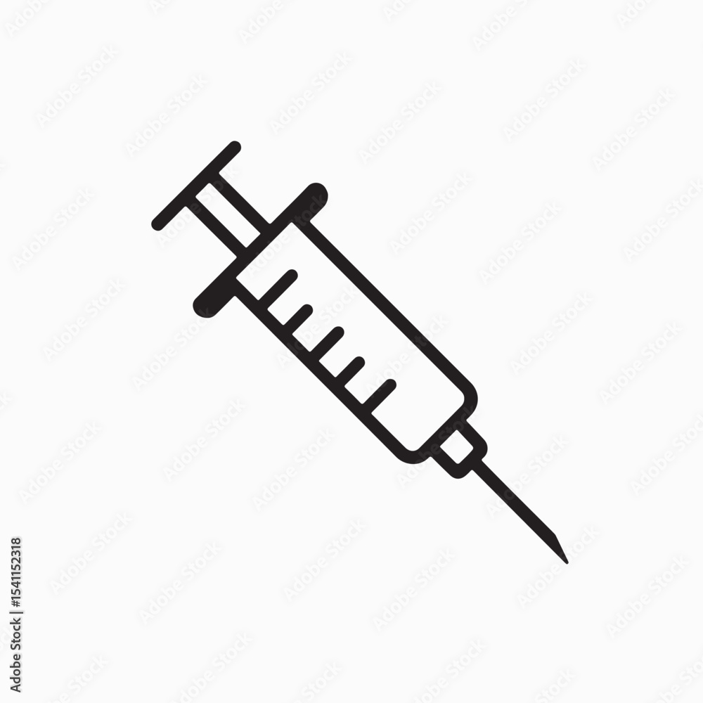 Syringe with needle isolated on white background for medical and healthcare use Syringe with needle isolated on white background for medical and healthcare use