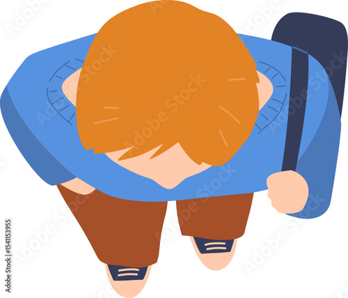 Person Top View Illustration

