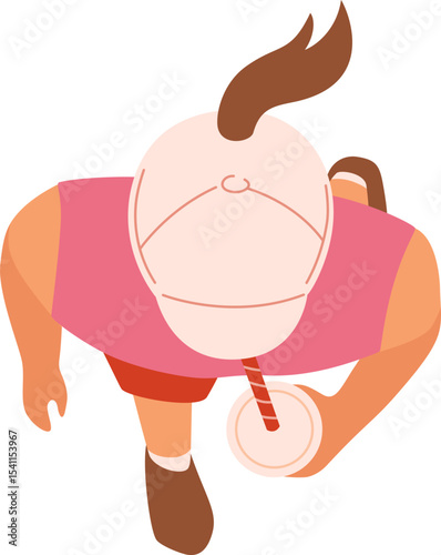 Person Top View Illustration

