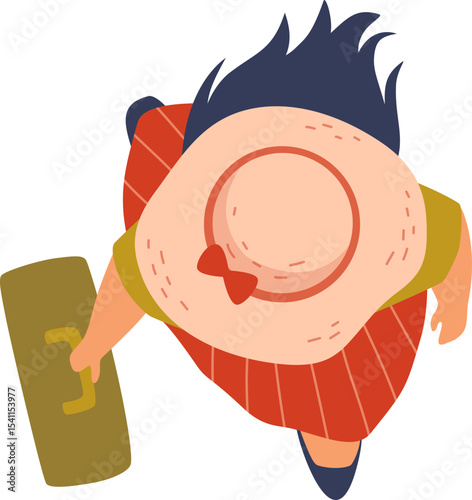 Person Top View Illustration

