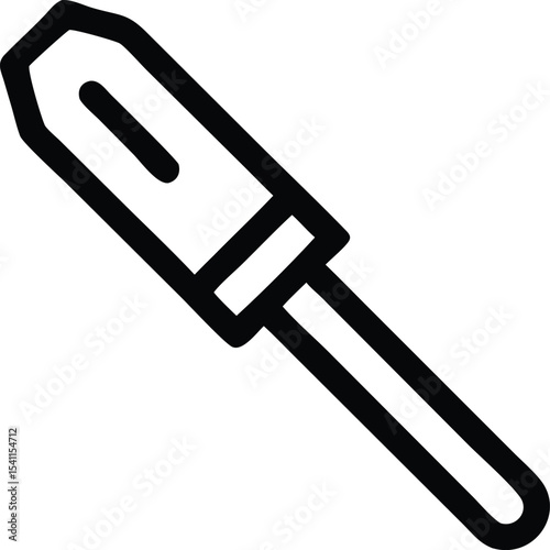 High-Quality Vector Illustration of a  Precise, Detailed Ice Cream Scoop Icon