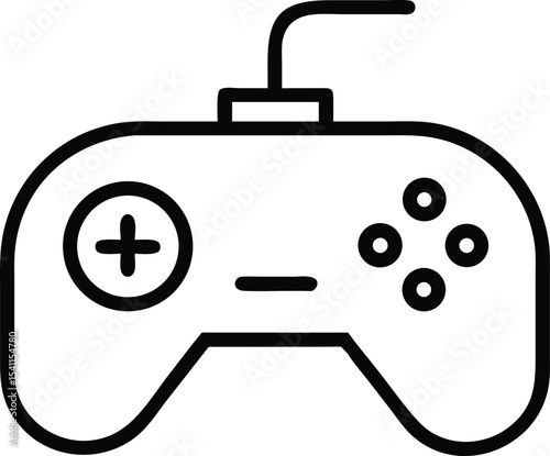Retro Game Controller Icon Classic Gaming Design Element
