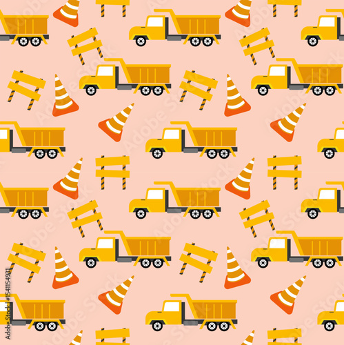 Excavator Seamless Pattern