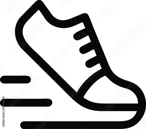 Fast Running Shoe Icon Speed, Athleticism, and Fitness