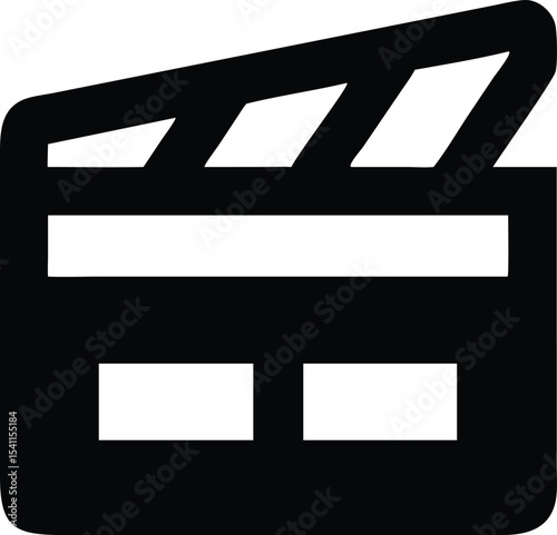 Filmmaking Clapperboard Icon Vector Graphic for Movie Production