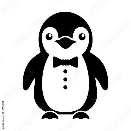 Cute Penguin Tuxedo Illustration