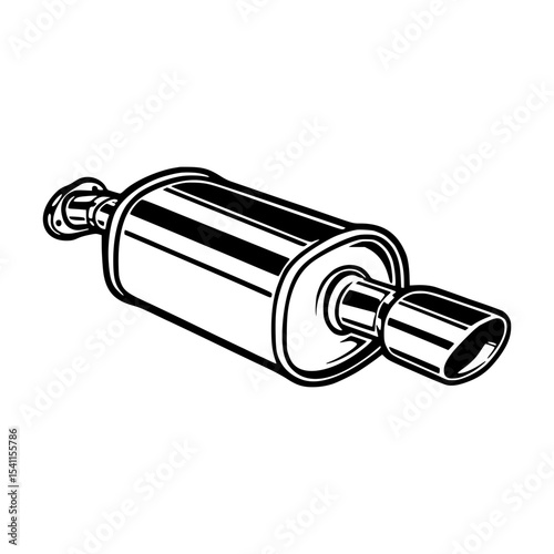 Black Silhouette Exhaust Pipe