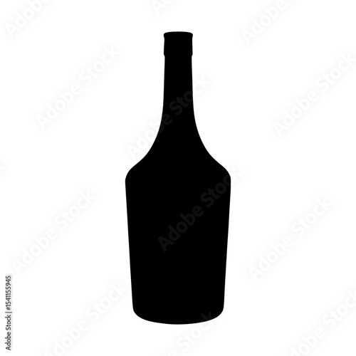 Silhouette Bottle - Elegant Wine Glass Icon
