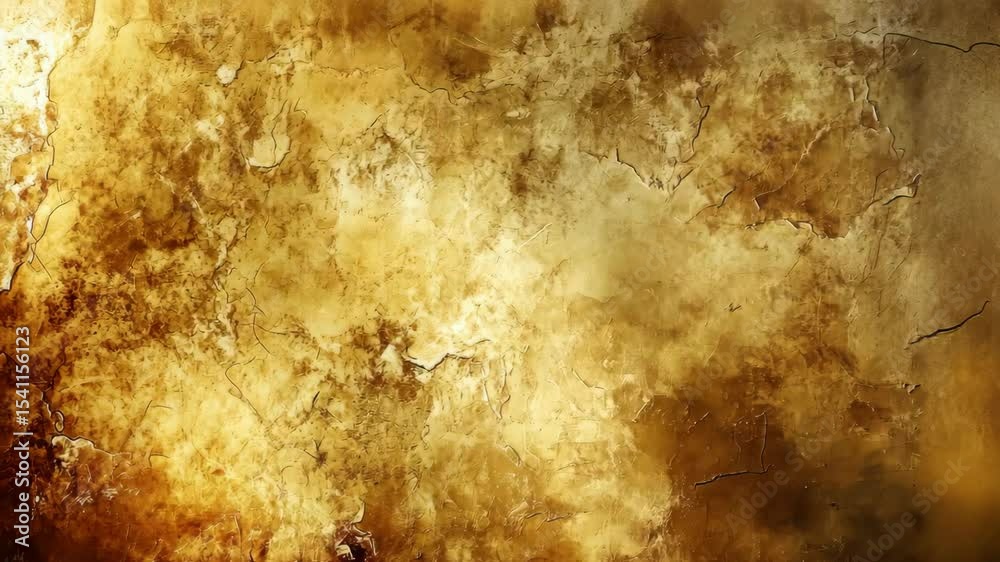 Abstract gold and brown textured background.  Marbled, grunge, weathered effect