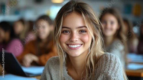 Wallpaper Mural University Student Portrait in a Brightly Lit Study Environment Torontodigital.ca