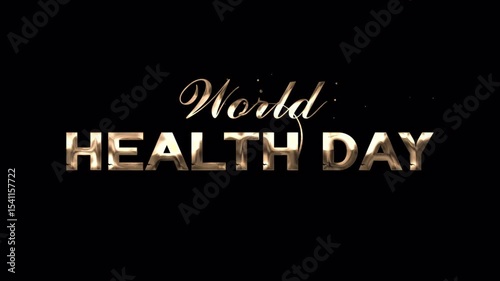 World Health Day Animated Text Reveal - Perfect for Awareness Campaigns, Medical Presentations, Social Media Posts, Educational Videos, and NGO Promos