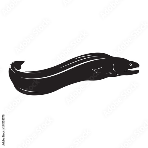 Snake, Eel, and Dragon Silhouettes Collection – Vector Animal Icons Set