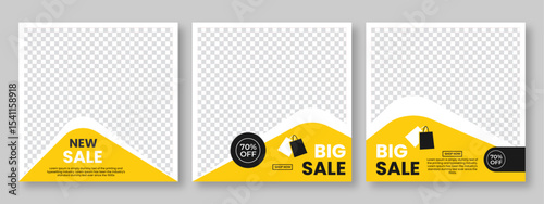 Social media post for big sale and marketing. Minimalistic editable fashion product big sale advertising banner. elegant sale and discount promotional advertising banner.