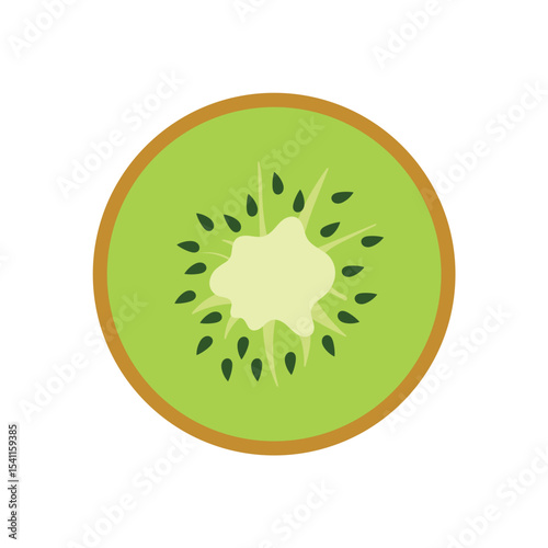 Kiwi fruit vector icon isolated