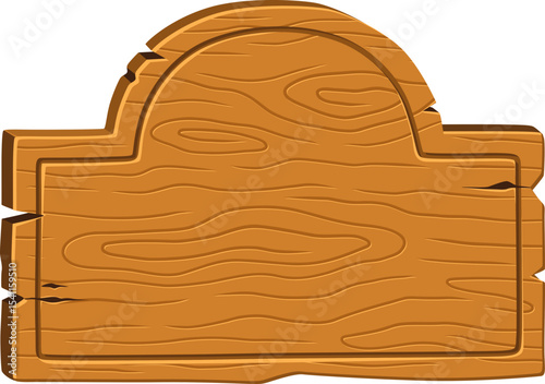 Rustic Wooden Signboard Label

