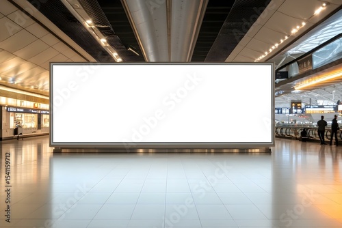 Empty Billboard Advertising Poster Set Against Urban Architectural Backdrop