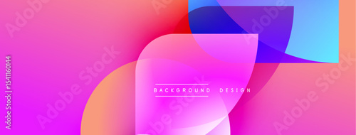 Abstract vibrant gradients overlap. Pink, blue, purple hues create dynamic composition. Text reads background design. Modern visual element.