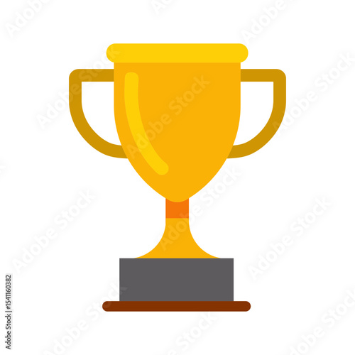 gold cup isolated on white background