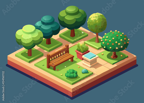 garden isometric